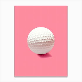 Golf Ball On Pink Background Canvas Print