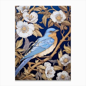 Bluebird On A Branch 4 Canvas Print