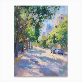 Sixth Street Austin Texas Oil Painting 1 Canvas Print