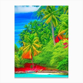 Cocos Island Costa Rica Pop Art Photography Tropical Destination Canvas Print