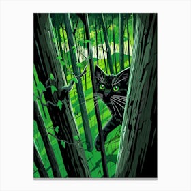 Cat In The Woods 1 Canvas Print