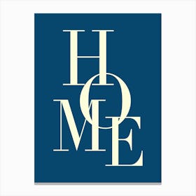 My Home, Navy Canvas Print