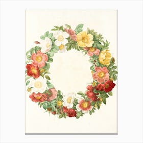 Wreath Of Flowers Canvas Print