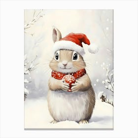 Santa Bunny 4 Canvas Print