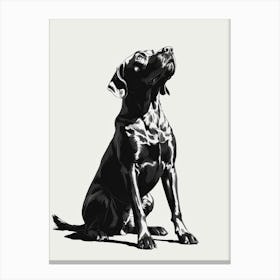 Black Labrador Retriever Canvas Print