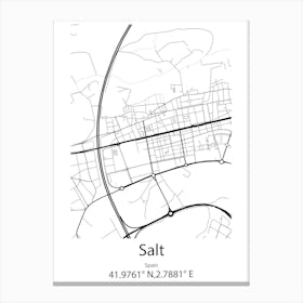 Salt Lake City,United States Minimalist Map Stampe su tela