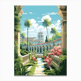Vizcaya Museum And Gardens Usa Illustration 1  Canvas Print
