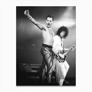 Freddie Mercury And Brian May, Wembley 1984 Canvas Print