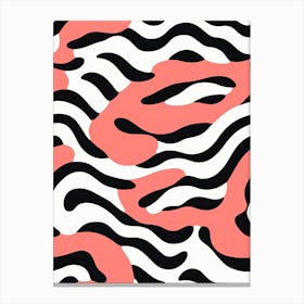 Pink Zebra Pattern Canvas Print