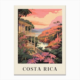 Vintage Travel Poster Costa Rica Canvas Print