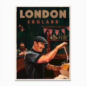 Vintage Travel London England Canvas Print