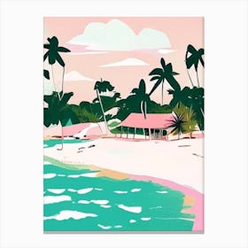 Phu Quoc Island Vietnam Muted Pastel Tropical Destination Canvas Print