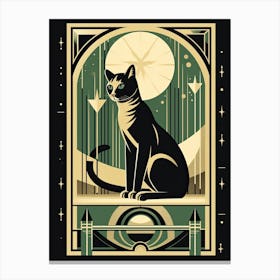 The Fool, Black Cat Tarot Card 1 Canvas Print