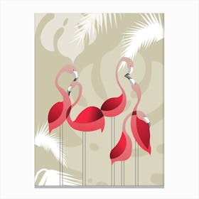 Flamingoes Canvas Print