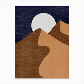 Moon In The Desert Canvas Print