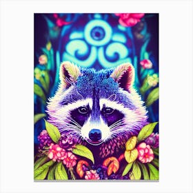 Colorful Raccoon Canvas Print