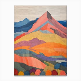 Ben Lomond Scotland Colourful Mountain Illustration Canvas Print