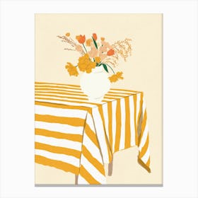 Flowers On The Table Canvas Print