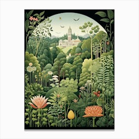 Botanischer Garten Mnchen Nymphenburg Germany Henri Rousseau Style  Canvas Print