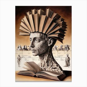 Book Head 2 Canvas Print