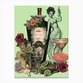 Gin Advert Kitsch 1 Canvas Print