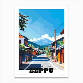 Beppu Japan 1 Colourful Travel Poster Canvas Print