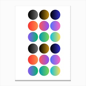 Rainbow Of Circles Canvas Print