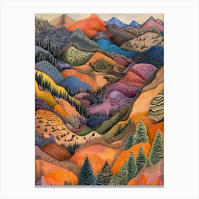 Colorful Mountain Landscape 6 Canvas Print