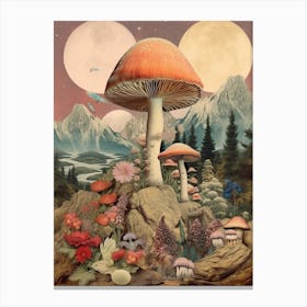Mushroom Collage 3 Canvas Print
