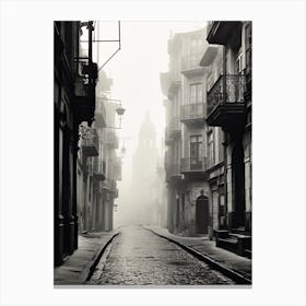 Porto, Portugal, Spain, Black And White Photography 1 Canvas Print
