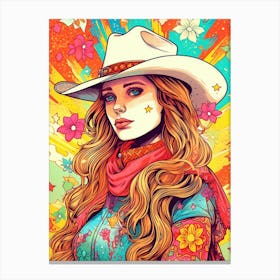 Cowgirl Illustration 1 Canvas Print