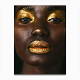 Gold Lips 5 Canvas Print