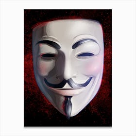 Anonymous V For Vendetta Canvas Print