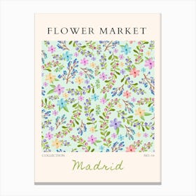 Flower Market Madrid 1 Canvas Print