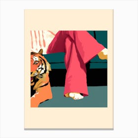 Chilling Tiger 5 Canvas Print
