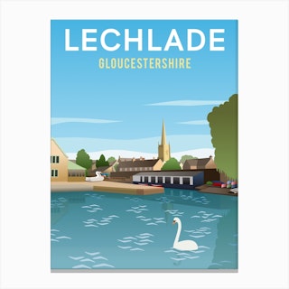 Lechlade River Canvas Print