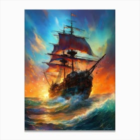 Sunset At Sea 36x48in 10800x14400px 91 Canvas Print