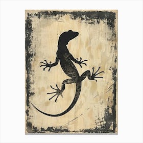 Lizar Black Silhouette Block Print Canvas Print