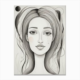 Face Of A Woman 11 Canvas Print