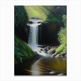 Sgwd Clun Gwyn, United Kingdom Peaceful Oil Art  Canvas Print