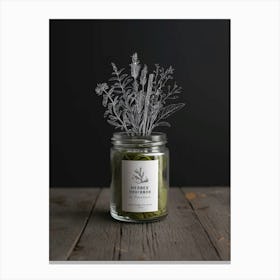 Jar Of Herbs Canvas Print