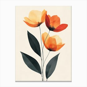 Orange Flowers Canvas Print Canvas Print