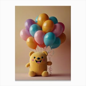 Teddy Bear With Balloons 1 Canvas Print