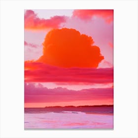 Palm Beach, Australia Pink Beach Canvas Print