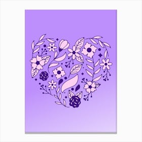 Heart Of Flowers 3 Canvas Print