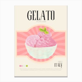 Retro Gelato Canvas Print