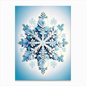 Irregular Snowflakes, Snowflakes, Retro Drawing 2 Canvas Print
