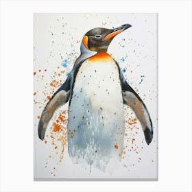 Humboldt Penguin Zavodovski Island Watercolour Painting 7 Canvas Print