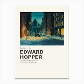 Museum Poster Inspired By Edward Hopper 5 Canvas Print