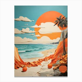 Oranges On The Beach 1 Canvas Print